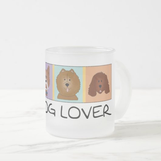 Tasse Givré Petits T-shirts et cadeaux d'amoureux des chiens (Devant droit)