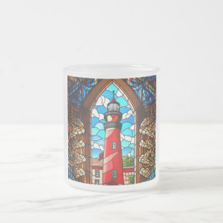 Tasse Givré phare en verre coloré