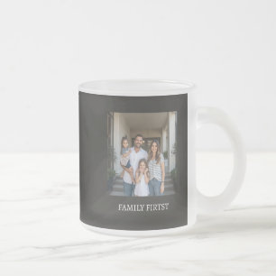 Tasse Givré Photo de famille élégant & Texte personnalisé