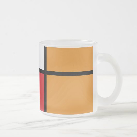 Tasse Givré Piet Mondrian - Composition avec grand plan rouge (Droit)