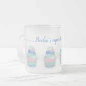 Tasse Givré Pink bleu vert mignon cupcake gelé (Devant gauche)