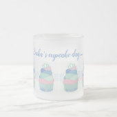 Tasse Givré Pink bleu vert mignon cupcake gelé (Centre)