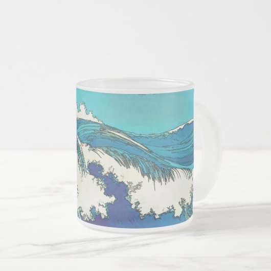 Tasse Givré PixDezines konen uehara vagues océaniques, 上 原 (Devant droit)