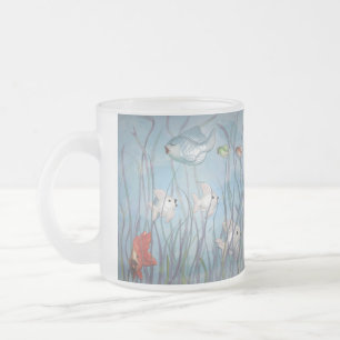 Tasse Givré plaisir avec chalkware poisson aquarelle style