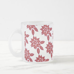 Tasse Givré Poinsettia (rouge)