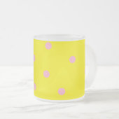 Tasse Givré Pois roses sur jaune (Devant droit)