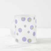 Tasse Givré Pois vert violet Monogramme (Devant gauche)