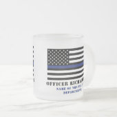 Tasse Givré Police de la ligne bleue mince (Devant droit)