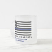 Tasse Givré Police de la ligne bleue mince (Devant gauche)