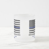 Tasse Givré Police de la ligne bleue mince (Centre)