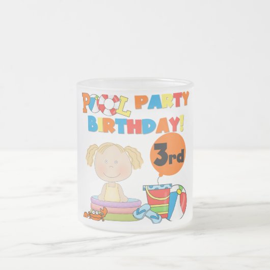 Tasse Givré Pool Party 3e anniversaire T-shirts et cadeaux (Centre)