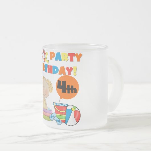 Tasse Givré Pool Party 4th Birthday Tshirts et cadeaux (Devant droit)