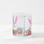 Tasse Givré Pop Art Pâques Bunny Cupcakes (Centre)