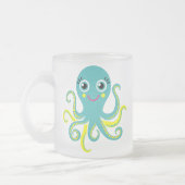 Tasse Givré Poulpe bleu et jaune (Gauche)