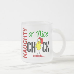 Tasse Givré Poussin vilain ou Nice (casquette de Père Noël)