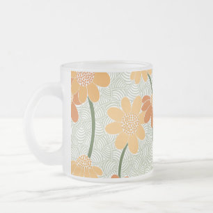 Tasse Givré Pretty retro muted 1970 s flowers