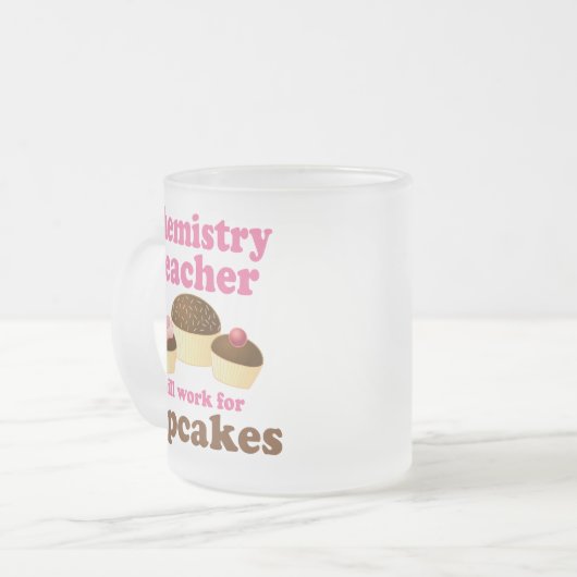 Tasse Givré Professeur drôle de chimie (Devant gauche)