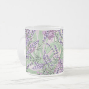Tasse Givré Profusion de Lavande Poussiéreuse Florale Rustique