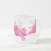 Quand les porcs volent des cochons gras rose