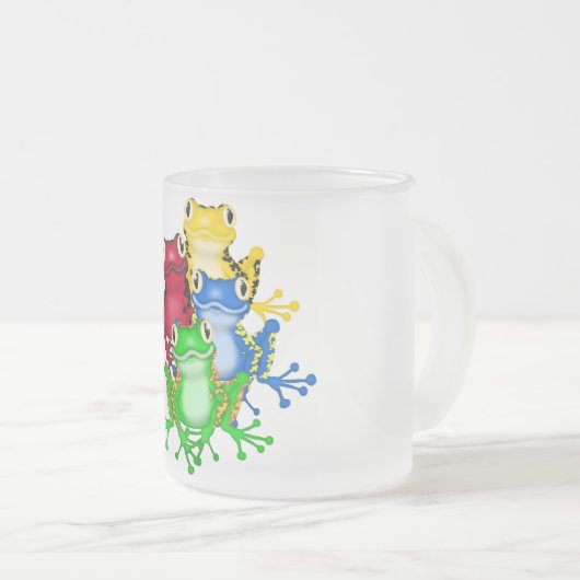Tasse Givré Quatre T-shirts et cadeaux de grenouilles (Devant droit)