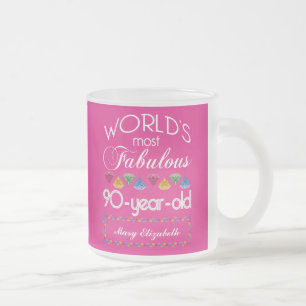 Tasse Givré quatre-vingt-dixième Anniversaire la plupart de
