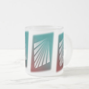 Tasse Givré Rayons blancs sur sarcelle bourguignon