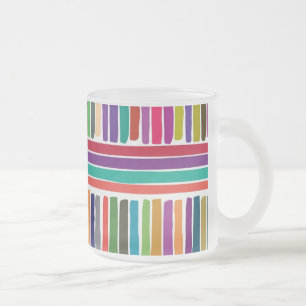 Tasse Givré rayures modelées colorées