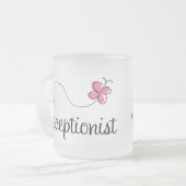 Tasse Givré Réceptionniste rose mignon de papillon (Devant gauche)