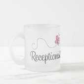 Tasse Givré Réceptionniste rose mignon de papillon (Gauche)