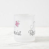 Tasse Givré Réceptionniste rose mignon de papillon (Centre)