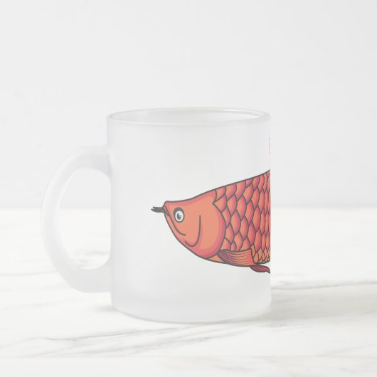Tasse Givré Red Arowana fish cartoon (Gauche)