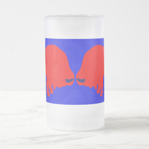 Tasse givré Red Bulls 16 oz en verre dépoli