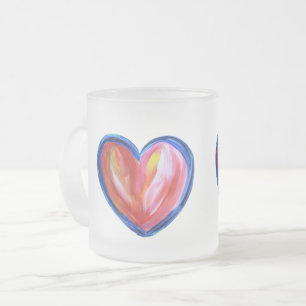 Tasse Givré Red Heart avec Hope Art Cups café personnalisé