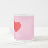 Tasse Givré Red Heart Beat Pastel Rose (Devant gauche)