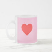 Tasse Givré Red Heart Beat Pastel Rose (Gauche)