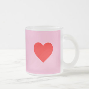 Tasse Givré Red Heart Beat Pastel Rose
