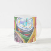 Tasse Givré Réflexions vibrantes sur les tulipes Abstraites (Devant droit)