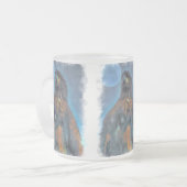 Tasse Givré Regal Young Bald Eagle et Moon Peinture (Devant gauche)