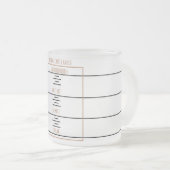 Tasse Givré Règles de café de matin (Devant droit)