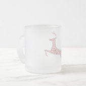 Tasse Givré Reindeer Word Art Rudolph Blixem Comet Cupide (Devant gauche)