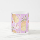 Tasse Givré Retro ananas tropical imprimé sur arrière - plan l (Centre)