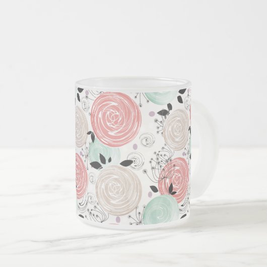 Tasse Givré Rétro, rose (Devant droit)