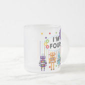 Tasse Givré Robot T-shirts et cadeaux d'anniversaire 4e (Devant droit)