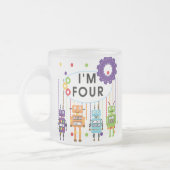 Tasse Givré Robot T-shirts et cadeaux d'anniversaire 4e (Gauche)