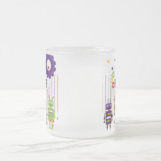 Tasse Givré Robot T-shirts et cadeaux d'anniversaire 4e (Centre)