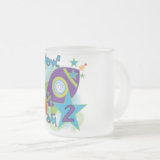 Tasse Givré Rocket Ship 2e Anniversaire T-shirts et cadeaux (Devant droit)