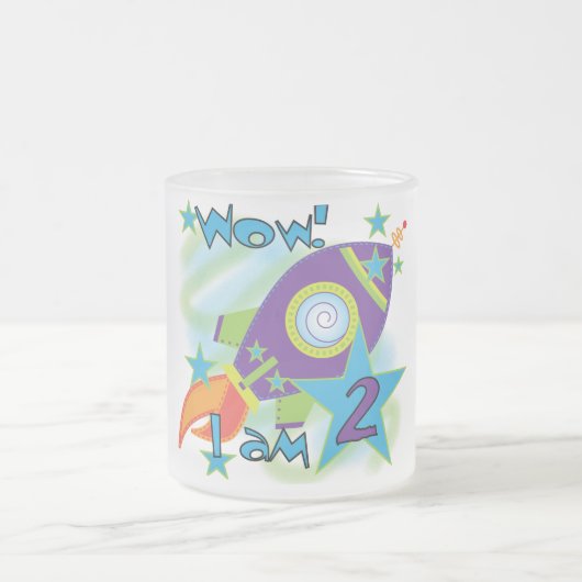 Tasse Givré Rocket Ship 2e Anniversaire T-shirts et cadeaux (Centre)