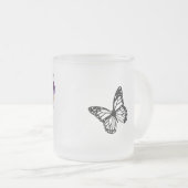 Tasse Givré Romantic pink abstract garden and butterfly (Devant droit)