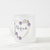 Tasse Givré Romantic pink abstract garden and butterfly (Devant gauche)