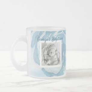 Tasse Givré rose bleu étincelant Baptême